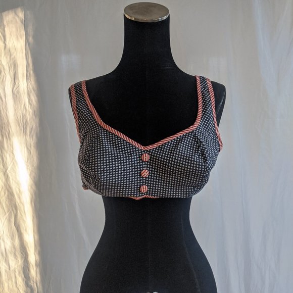 RARE ICONIC AMERICANA vintage American flag bikini top WOMEN'S SIZE LARGE - Picture 2 of 6